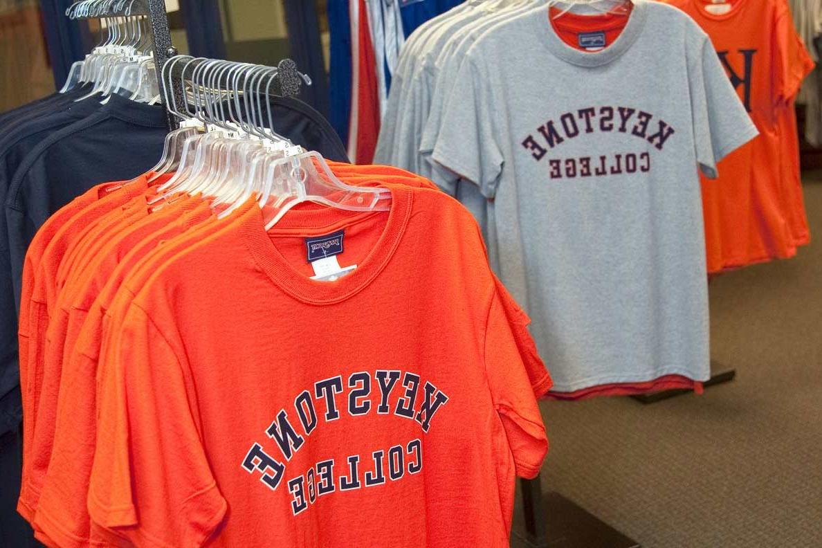 tee shirts in the campus bookstore